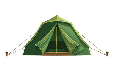 robust green camping tent for nature © firstcolor