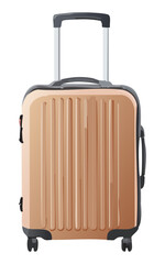 stylish beige ribbed travel suitcase