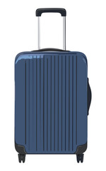 dark blue classic travel suitcase