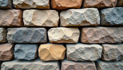 Stone wall, natural rock formation, repeating texture, building, formation, surface