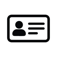 Identity Card Icon. Access Card and License Illustration.