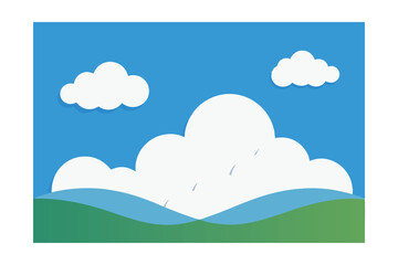 landscape with clouds and sky