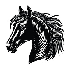 horse head silhouette vector