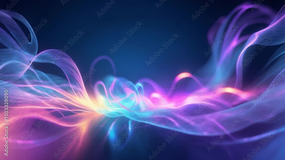 Poster neon light blur glow. abstract colorful gradient blue background. fluid color composition. suitable 