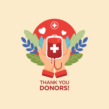 World blood donor day background vector illustration 