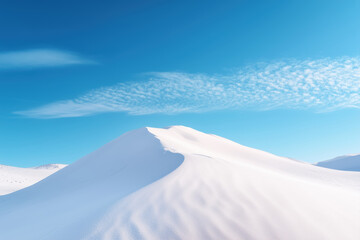 huge dune of white sand in the desert