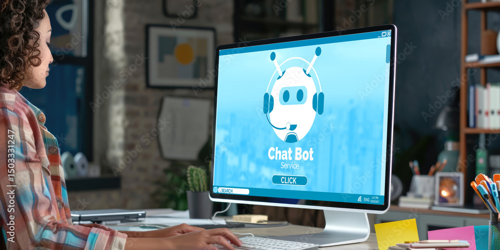 Poster chatbot software application for brisk online business that automatically reply to customer question