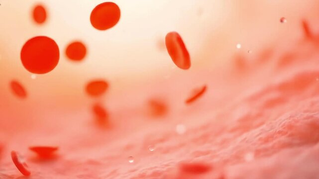 An abstract interpretation of red blood cells 3d animation	