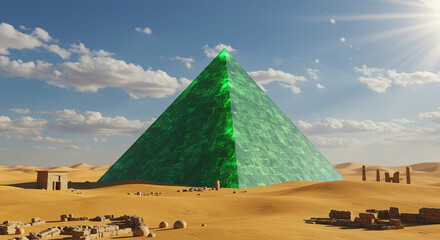 pyramids in the desert