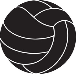 Volleyball Silhouette Black Vector | Illustration Vector Format