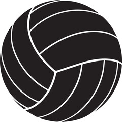 Volleyball Silhouette Black Vector | Illustration Vector Format