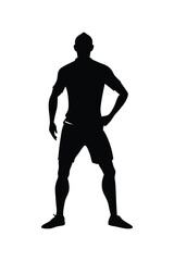 Man in Sportswear Minimalist Silhouette