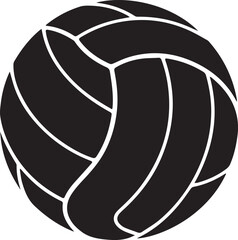 Volleyball Silhouette Black Vector | Illustration Vector Format