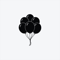 Balloon Bunch Illustration Vector Art Silhouette Design