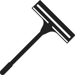 Window Squeegee Silhouette Vector on a white background