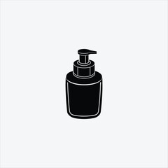 Moisturizer Bottle Vector Vector Art Silhouette Design