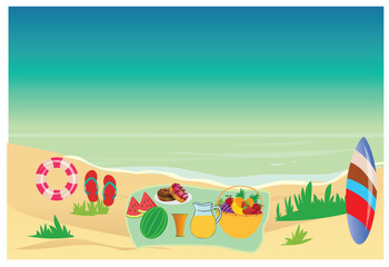 international picnic day realistic poster invitation  design template Vector illustration graphic  artwork