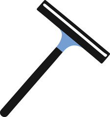 Window Squeegee Silhouette Vector on a white background