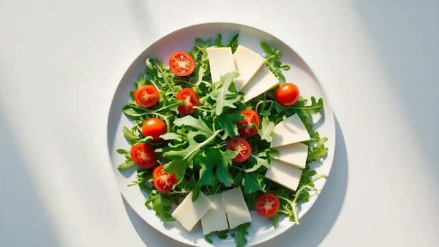 Aerial shot of salad