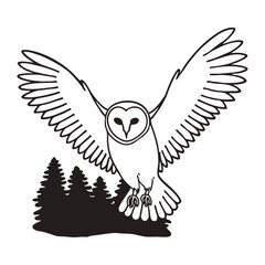 barn owl silhouette (3)