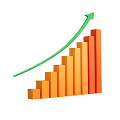 business graph with arrow