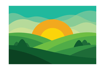 Obraz premium summer landscape with mountains