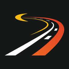 Logotipo de Estrada com Trilha de Luz