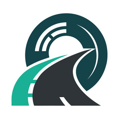 Logotipo de Estrada com Marca de Pneu