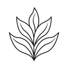 Line Art of Plants with Neutral Background