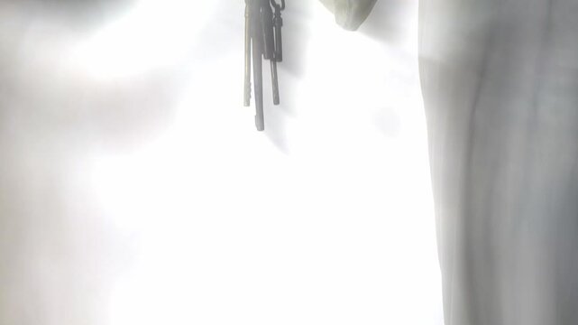 St Peter holding the keys at the gate of Heaven