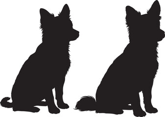 Isolated dog silhouette animal vector illustration