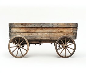 Fototapeta premium Wooden wagon, weathered and old