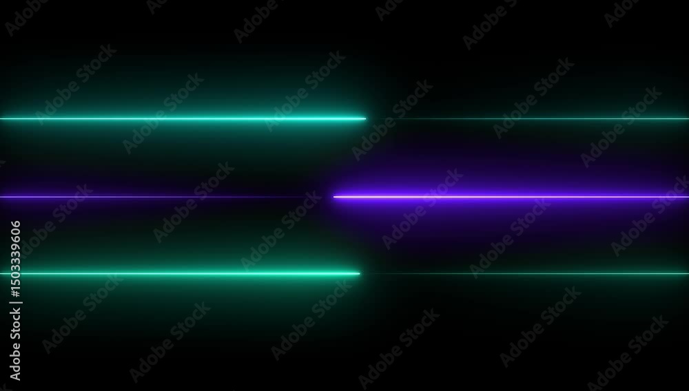 Poster shape glowing neon lines design neon lines movement animated background.