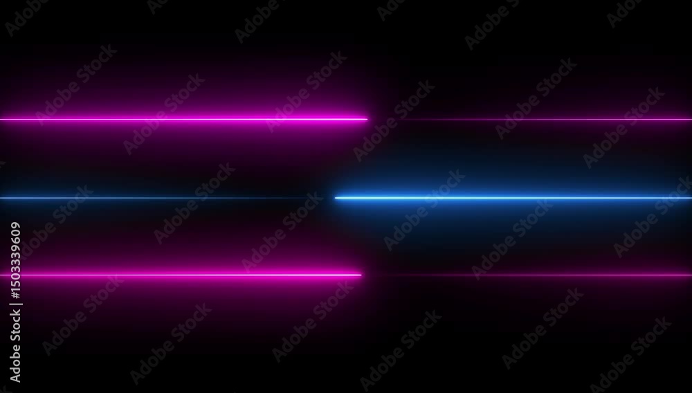 Poster shape glowing neon lines design neon lines movement animated background.