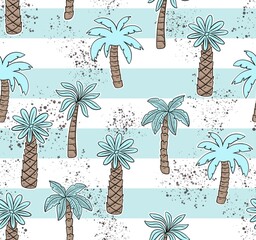 palm trees pattern design on green lines