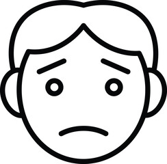 Sadness Embodied: A simple, line-art portrait perfectly conveys the subtle depths of despondency, captured with minimalist elegance. 