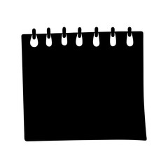 Black and white abstract sticky note paper sheet for reminders and tasks