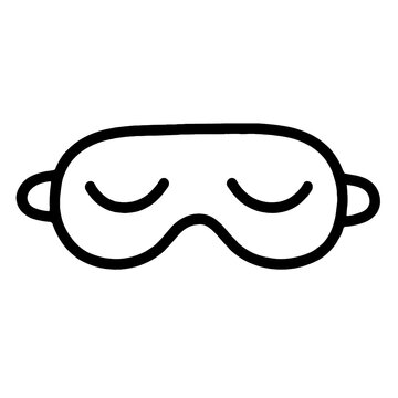 recommend clip art: Sleep Mask Icon for Restful Sleep and Relaxation, Bold line
