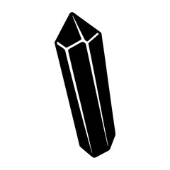 Monochrome rendering of a dark crystal, suitable for digital use