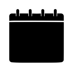 Black and white illustration of a calendar for planning or events