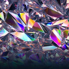 Crystal Close Up. Close-Up of Crystal isolated, Luxury Jewelry Concept with Shallow Depth of Field, Sparkling Crystal Gemstones Isolated on Background with Copy Space.