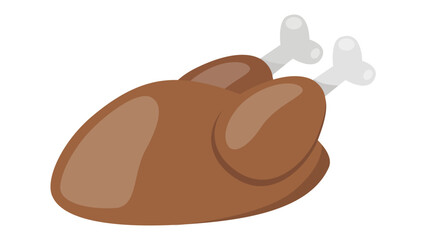 vector illustration of a fried chicken