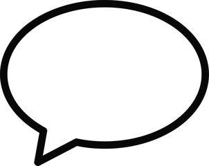 Empty Chat Bubble: This image showcases a minimalist, outlined speech bubble, representing the essence of communication and dialogue. It invites viewers to imagine the conversation within. 