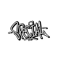 Sign special in graffiti style