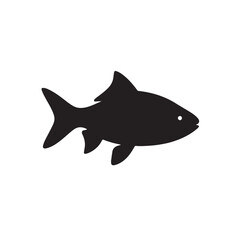 Obraz premium Fish Swimming Pose Silhouette