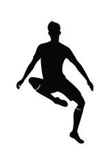 Standing Footballer Ready Pose Silhouette