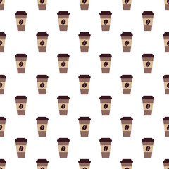 cute coffee cup seamless pattern 