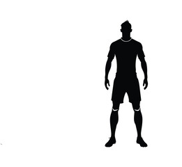 Sporty Male Silhouette in Action Pose