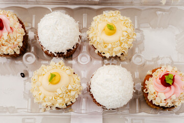 cupcakes on a tray