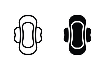 Sanitary napkin icon set, sanitary napkin vector icon.